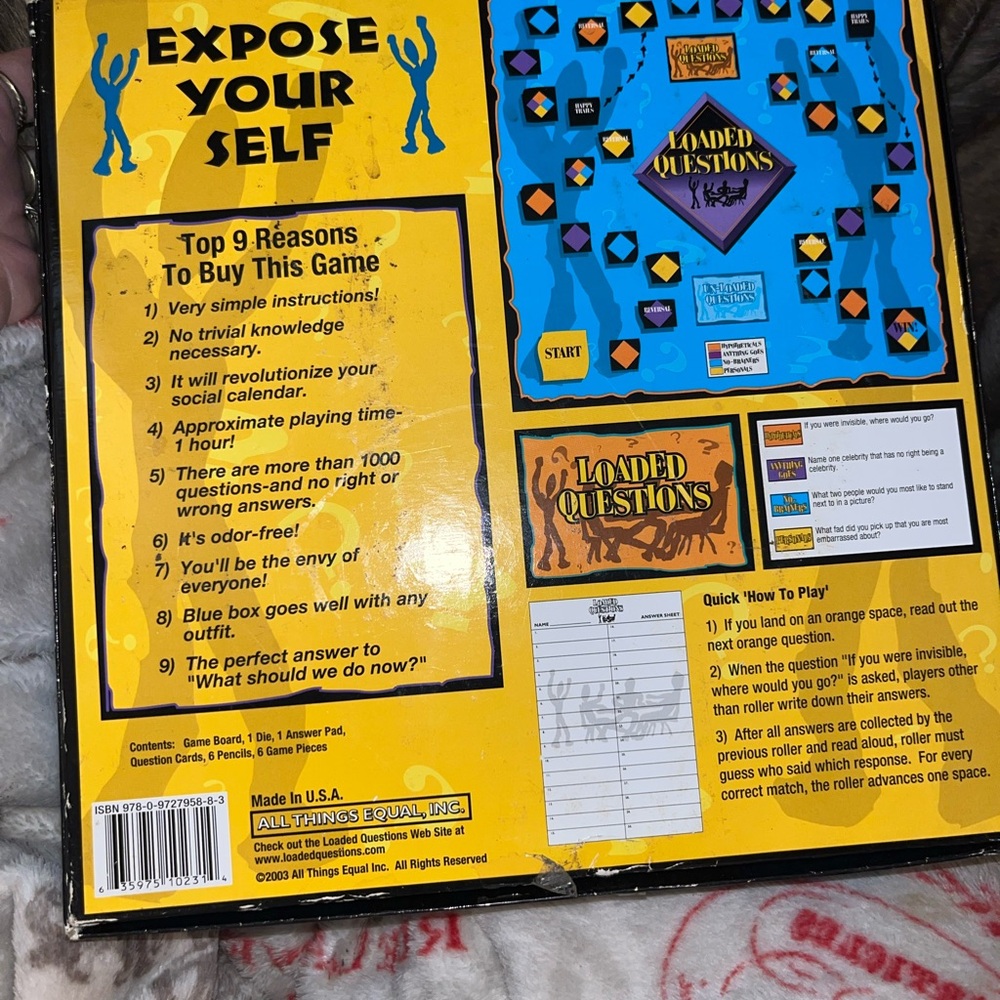 Loaded Questions Board Game - Blue and Purple - Picture 3 of 6